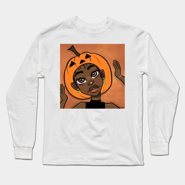 Pumpkin Spice Long Sleeve T-Shirt by bananapeppersart